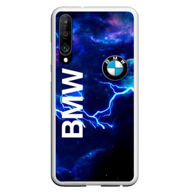 Чехол для Honor P30 с принтом [BMW] Синяя молния в Санкт-Петербурге, Силикон | Область печати: задняя сторона чехла, без боковых панелей | bmw | bmw performance | m | motorsport | performance | бмв | моторспорт