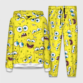 Женский костюм 3D (с толстовкой) с принтом Губка Боб   SpongeBob pattern в Санкт-Петербурге,  |  | Тематика изображения на принте: sponge bob | spongebob | губка боб | квадратные штаны | сквэр пэнтс | спанч боб