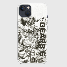Чехол для iPhone 13 с принтом Gears 5 (Gears of War)  Кейт Диаз в Санкт-Петербурге,  |  | gears 5 | gears of war | винтовка лансер | игры | кейт диаз | череп | шестнрёнка