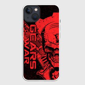 Чехол для iPhone 13 с принтом Gears 5   Gears of War в Санкт-Петербурге,  |  | gears 5 | gears of war | винтовка лансер | игры | череп | шестерёнка