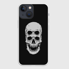 Чехол для iPhone 13 mini с принтом Terrible Skull в Санкт-Петербурге,  |  | bone | bones | halloween | horrible | monster | mutant | old | scary | siamese | sinister | skeleton | skull | terrible | twin | близнец | зловещий | кости | кость | монстр | мутант | сиамский | скелет | старый | страшный | ужасный | хэллоуин | череп