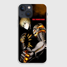 Чехол для iPhone 13 mini с принтом Стальной Генос One Punch Man в Санкт-Петербурге,  |  | genos | genoсide | jenosu | one punch man | one punchman | onepunchman | oni saibogu | аниме | ван панч мен | ванпанчмен | генос | кибердемон | кибернетическое тело | манга | сильнейший человек | человек одинудар | человек одного удара