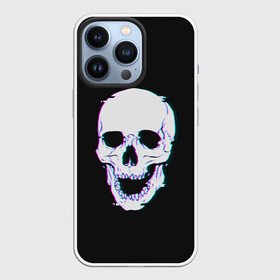 Чехол для iPhone 13 Pro с принтом Неоновый светящийся череп в Санкт-Петербурге,  |  | Тематика изображения на принте: bone | bones | color | glow | halloween | light | neon | skeleton | skull | кости | кость | неон | неоновый | свет | свечение | скелет | хэллоуин | цвет | череп