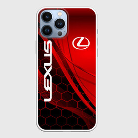 Чехол для iPhone 13 Pro Max с принтом LEXUS RED GEOMETRY | ЛЕКСУС в Санкт-Петербурге,  |  | Тематика изображения на принте: auto | lexus | sport | авто | автомобиль | автомобильные | бренд | лексус | марка | машины | спорт