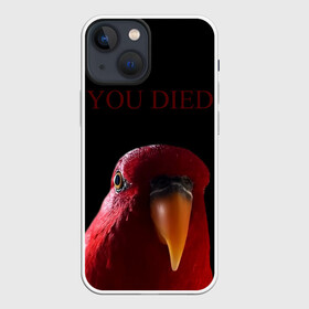 Чехол для iPhone 13 mini с принтом Красный попугай | Red parrot в Санкт-Петербурге,  |  | 3 | bird | dark | gumi | hideaki utsumi | meme | parrot | red | souls | tiktok | wue | wuewuewue | вуе | дарк | красная | красный | мем | попугай | птица | соулс | тикоток | япония