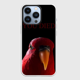 Чехол для iPhone 13 Pro с принтом Красный попугай | Red parrot в Санкт-Петербурге,  |  | 3 | bird | dark | gumi | hideaki utsumi | meme | parrot | red | souls | tiktok | wue | wuewuewue | вуе | дарк | красная | красный | мем | попугай | птица | соулс | тикоток | япония