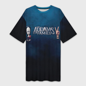 Платье-футболка 3D с принтом Семейка Аддамс Горящий Тур (Уэнздэй Аддамс) в Санкт-Петербурге,  |  | addams | family | the addams family 2 | аддамс | горящий тур | семейка | уэнздей