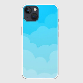 Чехол для iPhone 13 с принтом Голубые облака в Санкт-Петербурге,  |  | арт | вектор | векторный рисунок | небо | облака | облако | природа | рисунок | синий