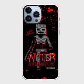 Чехол для iPhone 13 Pro Max с принтом WITHER SKELETON в Санкт-Петербурге,  |  | Тематика изображения на принте: craft | mine | minecraft | wither skeleton | блоки | визерскелет | вооружённый каменным мечом | враждебный моб | добывать | компьютерная игра | крафт | кубики | майн | майнкрафт | манкрафт | ремесло