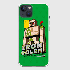 Чехол для iPhone 13 с принтом Железный Голем   Minecraft в Санкт-Петербурге,  |  | craft | golem | iron | mine | minecraft | блоки | голем | деревянный | добывать | железный | каменный | компьютерная игра | крафт | кубики | майн | майнкрафт | манкрафт | нейтральный моб | ремесло | скин | снежный