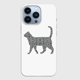 Чехол для iPhone 13 Pro с принтом QR   кот в Санкт-Петербурге,  |  | lockdown | qrкод | коронавирус | кот | котики | минимализм