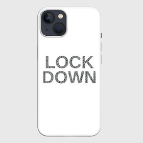 Чехол для iPhone 13 с принтом QR Lockdown (англ) в Санкт-Петербурге,  |  | covid | lockdown | qrкод | коронавирус | минимализм