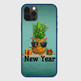 Чехол для iPhone 12 Pro Max с принтом Праздничный ананас в Санкт-Петербурге, Силикон |  | 2022 | ананас | арт | гирлянды | графика | новый год | фрукт