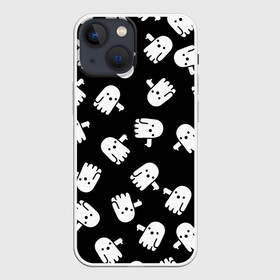 Чехол для iPhone 13 mini с принтом ПРИВИДЕНИЯ УЗОР   HALLOWEEN в Санкт-Петербурге,  |  | bats | bones | ghost | halloween | pumpkin | skull | кости | летучие мыши | приведение | призрак | скелет | тыква | хеллоуин | хоррор | хэллоуин