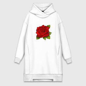 Платье-худи хлопок с принтом Красная роза Рисунок в Санкт-Петербурге,  |  | красная | красный | растение | растения | рисунки | рисунок | роза | розы | цветок | цветы