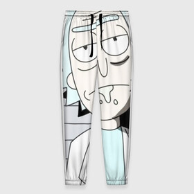 Мужские брюки 3D с принтом рикк в Санкт-Петербурге, 100% полиэстер | манжеты по низу, эластичный пояс регулируется шнурком, по бокам два кармана без застежек, внутренняя часть кармана из мелкой сетки | рикиморти