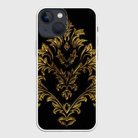 Чехол для iPhone 13 mini с принтом КОВРОВАЯ ДОРОШКА в Санкт-Петербурге,  |  | архитектура | золото | лепестки | текстура | узор