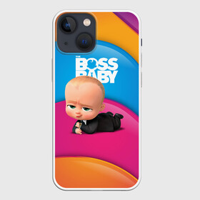 Чехол для iPhone 13 mini с принтом Boss baby rainbow в Санкт-Петербурге,  |  | baby | boss | boss baby | босс | босс молокосос | маленький босс | малыш | мальчик | молокосос | ребенок
