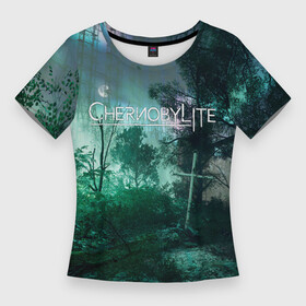 Женская футболка 3D Slim с принтом Chernobylite игровой арт в Санкт-Петербурге,  |  | art | chernobylite | game | horror | shooter | арт | выживалка | зона | игра | лес | ночь | отчуждения | рыжий | рыжий лес | химинюк | хоррор | чернобыль