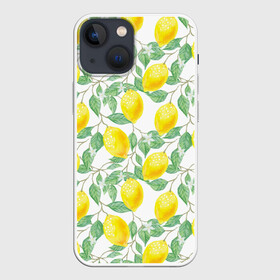 Чехол для iPhone 13 mini с принтом Лимоны 3d в Санкт-Петербурге,  |  | 3d | background | branches | citrus | flowers | lemon | lemon tree | lemons | pattern | plant | tree | yellow | ветви | дерево | желтый | лимон | лимонное дерево | лимоны | листья | паттерн | растение | фон | цветы | цитрусы