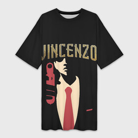 Платье-футболка 3D с принтом Винченцо в Санкт-Петербурге,  |  | vincenzo | винценцо | галстук | кассано | пистолет | со джунки