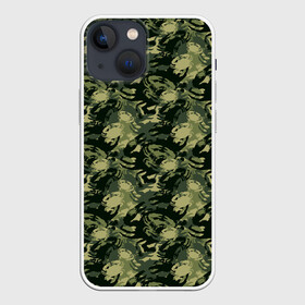 Чехол для iPhone 13 mini с принтом Крабы (камуфляж) в Санкт-Петербурге,  |  | camouflage | crabs | disguise | hunting camouflage | khaki | lobster | maskhalat | military | military camouflage | военный камуфляж | дно | камуфляж | крабы | лобстер | маскировка | масхалат | милитари | море | морские жители | океан | омар