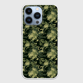 Чехол для iPhone 13 Pro с принтом Крабы (камуфляж) в Санкт-Петербурге,  |  | camouflage | crabs | disguise | hunting camouflage | khaki | lobster | maskhalat | military | military camouflage | военный камуфляж | дно | камуфляж | крабы | лобстер | маскировка | масхалат | милитари | море | морские жители | океан | омар