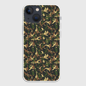Чехол для iPhone 13 mini с принтом Птицы (камуфляж) в Санкт-Петербурге,  |  | bird | camouflage | crow | death | dis | evil | hunting camouflage | military camouflage | военный камуфляж | ворона | гуси | журавли | камуфляж | крылатые | крылья | ласточки | маскировка | масхалат | милитари | небесные | орёл