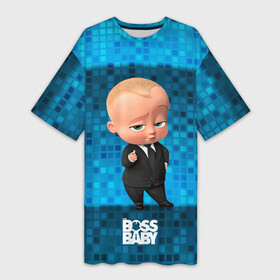Платье-футболка 3D с принтом Серьезный Босс молокосос в Санкт-Петербурге,  |  | baby | boss | boss baby | босс | босс молокосос | маленький босс | малыш | мальчик | молокосос | ребенок