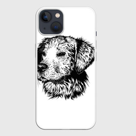 Чехол для iPhone 13 с принтом Дог   Dog в Санкт-Петербурге,  |  | дог | животные | принт | сабака | черно белое