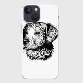 Чехол для iPhone 13 mini с принтом Дог   Dog в Санкт-Петербурге,  |  | дог | животные | принт | сабака | черно белое