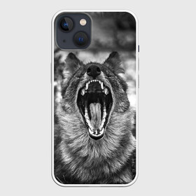 Чехол для iPhone 13 с принтом Волчья пасть, зевает в Санкт-Петербурге,  |  | wolf | wolfs | волк | волка | волки | волчара | волчья | животные | звери | зевает | лес | оскал | пасть | природа