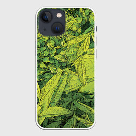 Чехол для iPhone 13 mini с принтом Растительная жизнь   Хоста в Санкт-Петербурге,  |  | весенний | зеленый | листья | растения | салатовый | свежий | хоста | цветы