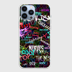 Чехол для iPhone 13 Pro Max с принтом neon graffiti | Smile в Санкт-Петербурге,  |  | Тематика изображения на принте: bright | graffiti | inscriptions | neon | smile | абстракция | граффити | надписи | неон | смайлы