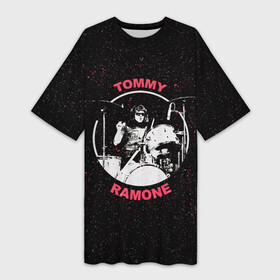 Платье-футболка 3D с принтом Tommy Ramone в Санкт-Петербурге,  |  | alternative | music | punk | punkrock | ramones | ramons | rock | альтернатива | музыка | панк | панкрок | рамонс | рок