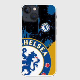 Чехол для iPhone 13 mini с принтом ЧЕЛСИ   CHELSEA GOLDEN LOGO в Санкт-Петербурге,  |  | blue | chelsea | fc | football | football club | lion | sport | лев | синий | спорт | спортивные | униформа | фирменные цвета | фк | футбол | футбольный клуб | челси