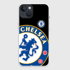 Чехол для iPhone 13 с принтом ЧЕЛСИ   CHELSEA BIG LOGO в Санкт-Петербурге,  |  | blue | chelsea | fc | football | football club | lion | sport | лев | синий | спорт | спортивные | униформа | фирменные цвета | фк | футбол | футбольный клуб | челси