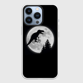 Чехол для iPhone 13 Pro с принтом T REX НА ЛУНЕ в Санкт-Петербурге,  |  | bicycle | bike | fly | moon | rex | trex | tyrannosaur | бикукле | динозаврик | животные | летающий динозавр | луна | на велосипеде на фоне луны | ночной пейзаж | палеонтология | пародия | полёт | прикол | т рекс