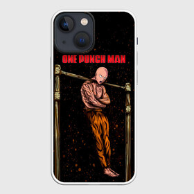 Чехол для iPhone 13 mini с принтом One Punch Man Сайтама турникимэн в Санкт-Петербурге,  |  | hagemanto | one punch man | one punchman | onepunchman | saitama | sensei | аниме | ван панч мен | ванпанчмен | лысый плащ | манга | сайтама | сильнейший человек | учитель | человек одинудар | человек одного удара