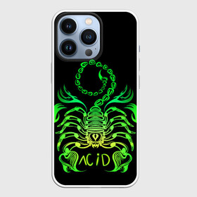 Чехол для iPhone 13 Pro с принтом Acid scorpion в Санкт-Петербурге,  |  | acid | acid scorpion | scorpion | кислота | кислотный скорпион | неон | неоновые узоры | скорпион | узоры
