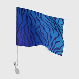 Флаг для автомобиля с принтом ВОДЯНОЙ ТИГР СИМВОЛ 2022 в Санкт-Петербурге, 100% полиэстер | Размер: 30*21 см | 2022 символ | в топе | в тренде | год тигра | новый год | тигр | тигровый принт