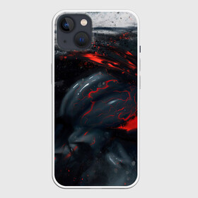 Чехол для iPhone 13 с принтом ЧЁРНЫЙ СИМБИОТ   ГРАНЖ   BLACK MONSTER в Санкт-Петербурге,  |  | abstraction | geometry | hexagon | monster | neon | paints | stripes | texture | triangle | абстракция | брызги | геометрия | краски | монстры | неон | симбиот | соты | текстура | чёрный