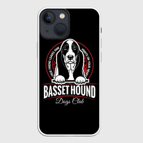 Чехол для iPhone 13 mini с принтом Бассет Хаунд (Basset Hound) в Санкт-Петербурге,  |  | Тематика изображения на принте: animal | dog | hunter | бассет хаунд | год собаки | гончая собака | друг человека | животное | зверь | кинолог | легавая | охотник | пёс | порода собак | собака бассет хаунд | собаковод | четвероногий