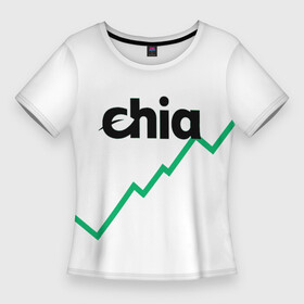 Женская футболка 3D Slim с принтом Криптовалюта Чиа в Санкт-Петербурге,  |  | 2021 | 2022 | bitcoin | btc | chia | chia network | dogecoin | ethereum | ssd | xch | биткоин | в топе | в тренде | жёсткие диски | крипта | криптовалюта | майнинг | чиа