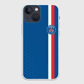 Чехол для iPhone 13 mini с принтом PSG SPORT STRIPES UNIFORM в Санкт-Петербурге,  |  | paris saint germain | psg | saint | sport | париж | псг | псж | спорт | футбол