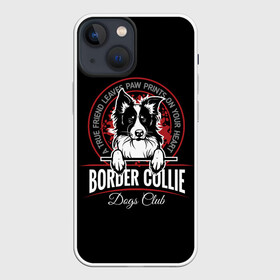 Чехол для iPhone 13 mini с принтом Бордер Колли (Border Collie) в Санкт-Петербурге,  |  | Тематика изображения на принте: animal | border collie | dog | бордер колли | год собаки | друг человека | животное | зверь | ищейка | кинолог | кость | овчарка | пастушья собака | пёс | порода собак | собака бордер колли | собаковод