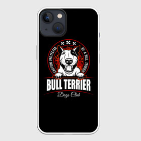 Чехол для iPhone 13 с принтом Бультерьер (Bull Terrier) в Санкт-Петербурге,  |  | bull terrier | bulldog | dog | fighting dog | pit bull | terrier | бойцовская собака | бульдог | бультерьер | год собаки | друг человека | животное | зверь | кинолог | кость | пёс | питбуль | порода собак | собака