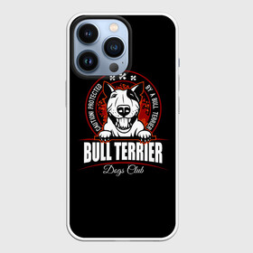 Чехол для iPhone 13 Pro с принтом Бультерьер (Bull Terrier) в Санкт-Петербурге,  |  | Тематика изображения на принте: bull terrier | bulldog | dog | fighting dog | pit bull | terrier | бойцовская собака | бульдог | бультерьер | год собаки | друг человека | животное | зверь | кинолог | кость | пёс | питбуль | порода собак | собака