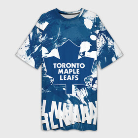 Платье-футболка 3D с принтом Торонто Мейпл Лифс, Toronto Maple Leafs в Санкт-Петербурге,  |  | hockey | maple leafs | nhl | toronto | toronto maple leafs | usa | мейпл лифс | нхл | спорт | сша | торонто | торонто мейпл лифс | хоккей | шайба