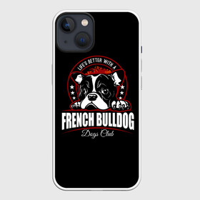 Чехол для iPhone 13 с принтом Французский Бульдог (French Bulldog) в Санкт-Петербурге,  |  | animal | bulldog | dog | french bulldog | french bulldog p | pit bull | бойцовская собака | бульдог | год собаки | друг человека | животное | зверь | кинолог | пёс | питбуль | собака французский бульдог | собаковод